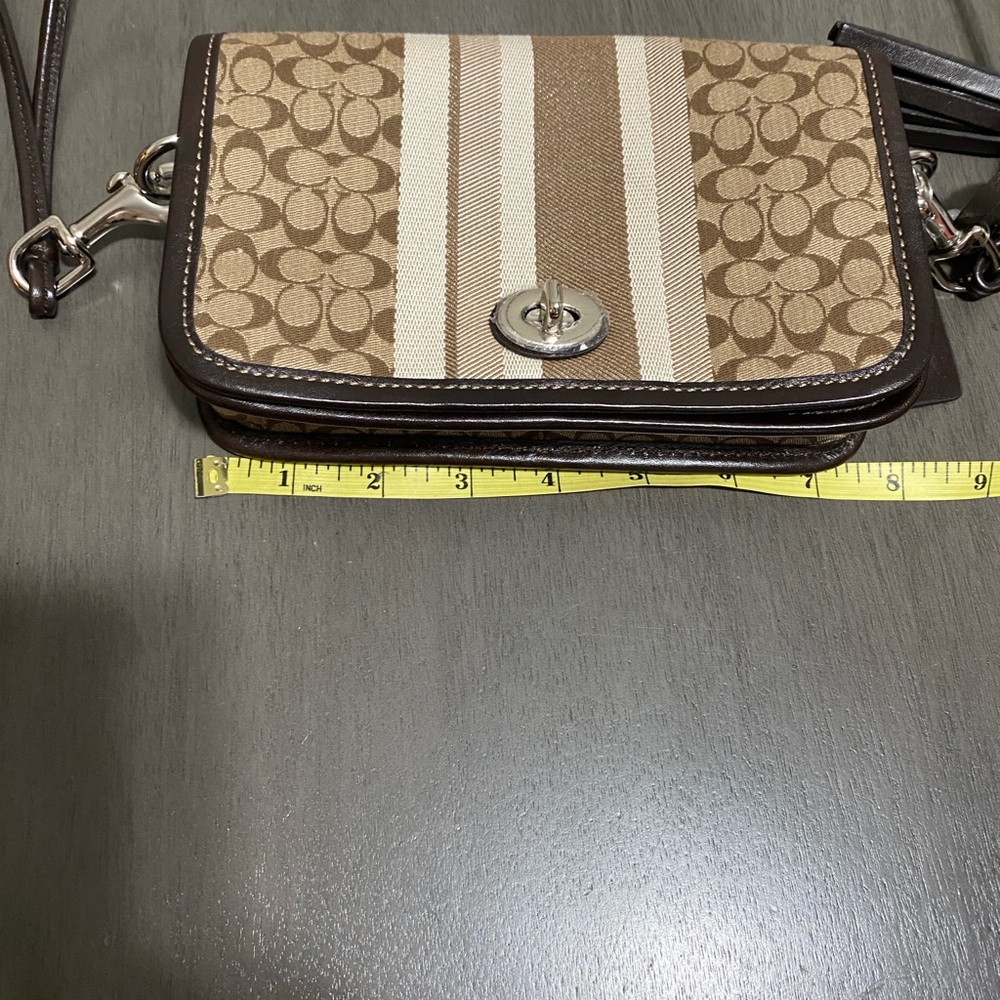 Coach Signature Cross Body Penny Stripe Bag 19919 NWOT - Picture 8 of 8